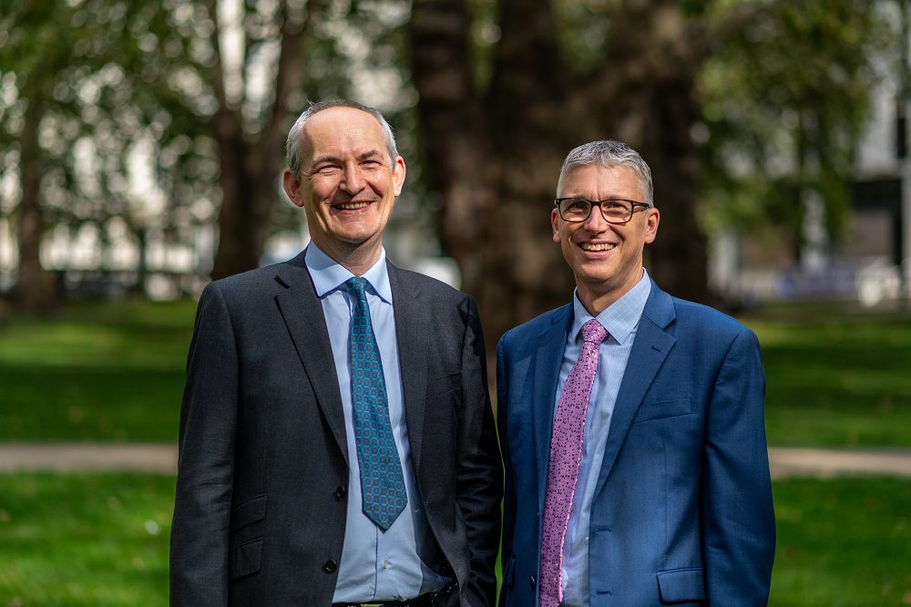 mperial College's Prof Richard Crastor signs the contract with CAB International CEO Daniel Elger at 58 Princes Gate, 6th October 2023 Photography by Fergus Burnett