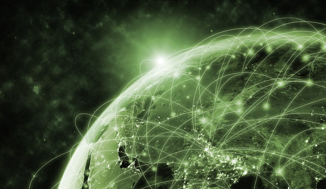 Global network modern creative telecommunication and internet connection. Concept of 5G wireless digital connection and internet of things future.